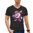 Baseball Ice Cream Shirt Cool Baseball Drip For Boys Men's V-Neck T-Shirt