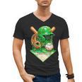 Baseball Life Style Ice Cream Drip Green Men's V-Neck T-Shirt Baseball Life Style Ice Cream Drip Green Men's V-Neck T-Shirt