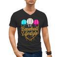 Baseball Lifestyle Baseball Drip Icecream Men's V-Neck T-Shirt Baseball Lifestyle Baseball Drip Icecream Men's V-Neck T-Shirt