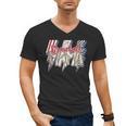 Baseball Mama Lightning Bolt Checkered Varsity Mother's Day Men's V-Neck T-Shirt Baseball Mama Lightning Bolt Checkered Varsity Mother's Day Men's V-Neck T-Shirt