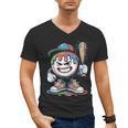 Baseball Mascot Attitude Graffiti Splash Bat Cap Men's V-Neck T-Shirt Baseball Mascot Attitude Graffiti Splash Bat Cap Men's V-Neck T-Shirt