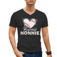 Baseball Nonnie Baseball Heart Men's V-Neck T-Shirt Baseball Nonnie Baseball Heart Men's V-Neck T-Shirt