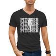 Baseball Pitcher Player Team Sport Lover Family Friends Fans Men's V-Neck T-Shirt Baseball Pitcher Player Team Sport Lover Family Friends Fans Men's V-Neck T-Shirt