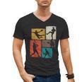 Baseball Player Collage Men Kids Coach Youth Boys Men's V-Neck T-Shirt