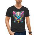 Baseball Player Ice Cream Drip Men's V-Neck T-Shirt