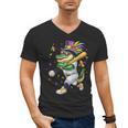 Baseball Player Mardi Gras Alligator Carnival Costume Beads Men's V-Neck T-Shirt Baseball Player Mardi Gras Alligator Carnival Costume Beads Men's V-Neck T-Shirt