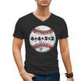 Baseball Red Stitches Sport Graphic 6432 Men's V-Neck T-Shirt Baseball Red Stitches Sport Graphic 6432 Men's V-Neck T-Shirt