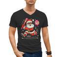 Baseball Santa 67 Baseball Christmas Pajamas Xmas Men Boy 67 Men's V-Neck T-Shirt