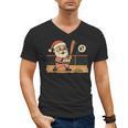 Baseball Santa 67 Christmas Xmas Boys Retro Men's V-Neck T-Shirt