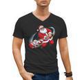 Baseball Santa 67 Christmas Xmas Pajamas Boys Men's V-Neck T-Shirt Baseball Santa 67 Christmas Xmas Pajamas Boys Men's V-Neck T-Shirt