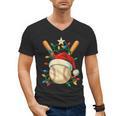 Baseball Santa Christmas Ball Baseball Lover Player Boys Men's V-Neck T-Shirt Baseball Santa Christmas Ball Baseball Lover Player Boys Men's V-Neck T-Shirt