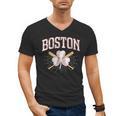 Baseball Shamrock Boston Massachusetts St Patrick’s Day Men's V-Neck T-Shirt Baseball Shamrock Boston Massachusetts St Patrick’s Day Men's V-Neck T-Shirt
