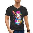 Baseball Snowman Drip Christmas Baseball Boys Men Kids Men's V-Neck T-Shirt Baseball Snowman Drip Christmas Baseball Boys Men Kids Men's V-Neck T-Shirt