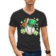 Baseball St Patricks Day Lucky Baseball Player Shamrock Men's V-Neck T-Shirt Baseball St Patricks Day Lucky Baseball Player Shamrock Men's V-Neck T-Shirt