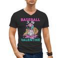 Baseball Is My Valentine Ice Cream Drip Crossed Bats Sport Men's V-Neck T-Shirt Baseball Is My Valentine Ice Cream Drip Crossed Bats Sport Men's V-Neck T-Shirt