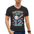 Birthday Boy 12th Birthday Baseball Men's V-Neck T-Shirt Birthday Boy 12th Birthday Baseball Men's V-Neck T-Shirt