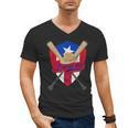 Boricua Puerto Rico Baseball Coqui Frog Pava Hat Fan Men's V-Neck T-Shirt Boricua Puerto Rico Baseball Coqui Frog Pava Hat Fan Men's V-Neck T-Shirt
