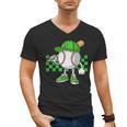 Boys St Patricks Day Baseball Player Pitcher Coach Kids Men's V-Neck T-Shirt Boys St Patricks Day Baseball Player Pitcher Coach Kids Men's V-Neck T-Shirt