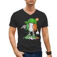 Boys St Patricks Day Irish Flag Kids Baseball Ice Cream Drip Men's V-Neck T-Shirt