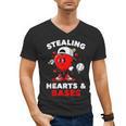 Boys Valentines Baseball Drip Icecream Stealing Hearts Kids Men's V-Neck T-Shirt Boys Valentines Baseball Drip Icecream Stealing Hearts Kids Men's V-Neck T-Shirt