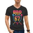 Bro I’m 67 Baseball Drip Number 67 Player 67th Birthday Men's V-Neck T-Shirt