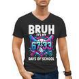 Bruh It's My 67 33 Days Of School Baseball 100 Days Smarter Men's V-Neck T-Shirt Bruh It's My 67 33 Days Of School Baseball 100 Days Smarter Men's V-Neck T-Shirt