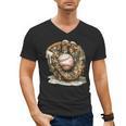 Camo Baseball Gloves Lifestyle 101 Apparel Drip Ice Cream Men's V-Neck T-Shirt Camo Baseball Gloves Lifestyle 101 Apparel Drip Ice Cream Men's V-Neck T-Shirt