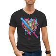 Camo Baseball Heart Drip Valentine Baseball Icecream Boys Men's V-Neck T-Shirt Camo Baseball Heart Drip Valentine Baseball Icecream Boys Men's V-Neck T-Shirt