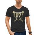Camo Baseball Ice Cream Drip Number 67 Player 67th Birthday Men's V-Neck T-Shirt Camo Baseball Ice Cream Drip Number 67 Player 67th Birthday Men's V-Neck T-Shirt