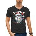 Christmas Baseball Boy Youth Kid Men Santa Hat Xmas Baseball Men's V-Neck T-Shirt