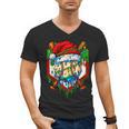 Christmas Baseball Ice Cream Drip Santa Baseball Player Kids Men's V-Neck T-Shirt Christmas Baseball Ice Cream Drip Santa Baseball Player Kids Men's V-Neck T-Shirt