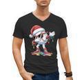 Christmas Baseball Ice Cream Dripping Santa Baseball Drip Men's V-Neck T-Shirt