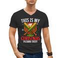 My Christmas Baseball Pajama Helmet Santa Xmas Men Boys Men's V-Neck T-Shirt My Christmas Baseball Pajama Helmet Santa Xmas Men Boys Men's V-Neck T-Shirt