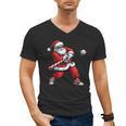 Christmas Baseball Player Santa Xmas Boys Men Toddler Men's V-Neck T-Shirt
