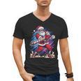 Christmas Baseball Santa Game Day Xmas Boys Kids Men Men's V-Neck T-Shirt Christmas Baseball Santa Game Day Xmas Boys Kids Men Men's V-Neck T-Shirt