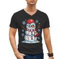 Christmas Baseball Snowman Xmas Pajamas Women Men Boys Men's V-Neck T-Shirt Christmas Baseball Snowman Xmas Pajamas Women Men Boys Men's V-Neck T-Shirt