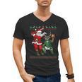 Christmas Santa Baseball Ugly Sweater Men's V-Neck T-Shirt Christmas Santa Baseball Ugly Sweater Men's V-Neck T-Shirt