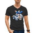 Cool Rabbit Baseball Easter Men Boy Toddler Kid Men's V-Neck T-Shirt Cool Rabbit Baseball Easter Men Boy Toddler Kid Men's V-Neck T-Shirt