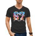 Dabbing Baseball Ice Cream Drip Number 67 Birthday Party Men's V-Neck T-Shirt