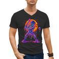 Drip Skeleton Batting Baseball Halloween Men's V-Neck T-Shirt Drip Skeleton Batting Baseball Halloween Men's V-Neck T-Shirt