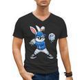 Dripping Drip Baseball Rabbit Bunny Easter Men Boy Kid Men's V-Neck T-Shirt