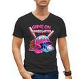 Game Kindergarten Baseball Ice Cream Drip On Back To School Men's V-Neck T-Shirt