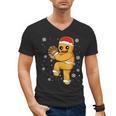 Gingerbread Man Baseball Christmas Men's V-Neck T-Shirt Gingerbread Man Baseball Christmas Men's V-Neck T-Shirt