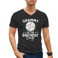 Grammy Of The Birthday Boy Baseball Player Birthday Men's V-Neck T-Shirt Grammy Of The Birthday Boy Baseball Player Birthday Men's V-Neck T-Shirt