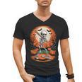 Halloween Skeleton Baseball Player Costume Men Boys Kids Men's V-Neck T-Shirt Halloween Skeleton Baseball Player Costume Men Boys Kids Men's V-Neck T-Shirt