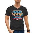 Happy 100 Days Of School Baseball Drip For Kids Teachers Men's V-Neck T-Shirt Happy 100 Days Of School Baseball Drip For Kids Teachers Men's V-Neck T-Shirt