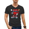 Heart Love Baseball Valentine Outfit Men Boy Men's V-Neck T-Shirt Heart Love Baseball Valentine Outfit Men Boy Men's V-Neck T-Shirt