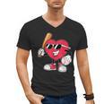 Heart Play Baseball Valentine's Day Teens Boys Girls Kids Men's V-Neck T-Shirt Heart Play Baseball Valentine's Day Teens Boys Girls Kids Men's V-Neck T-Shirt