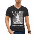 I Hit 100 Days Of School Baseball Player 100th Day Boys Kids Men's V-Neck T-Shirt I Hit 100 Days Of School Baseball Player 100th Day Boys Kids Men's V-Neck T-Shirt