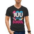 HUGvyn 100 Days Of School Baseball Ice Cream Teacher Student Men's V-Neck T-Shirt HUGvyn 100 Days Of School Baseball Ice Cream Teacher Student Men's V-Neck T-Shirt